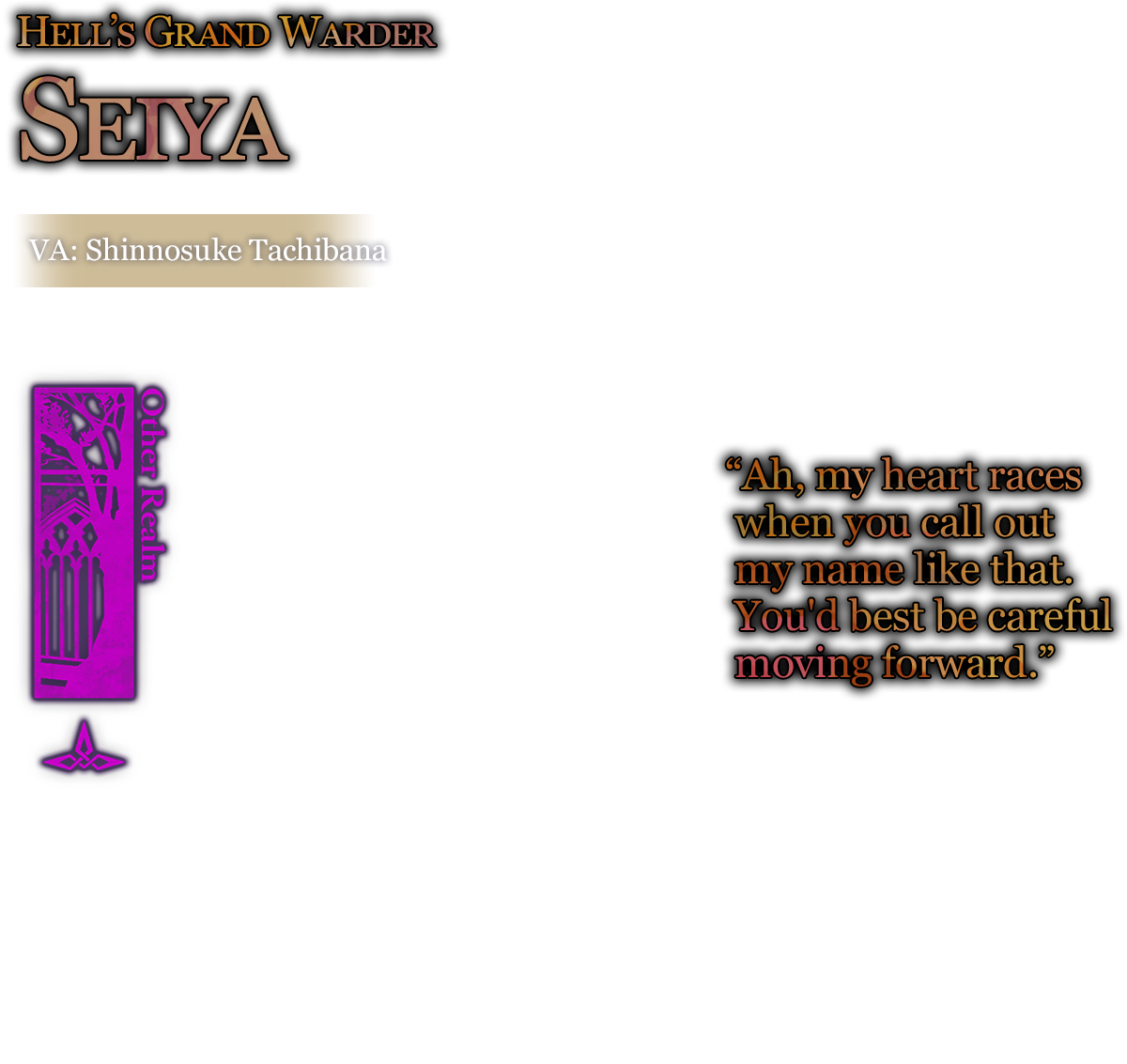 Seiya Grand Warder of Hell Organization