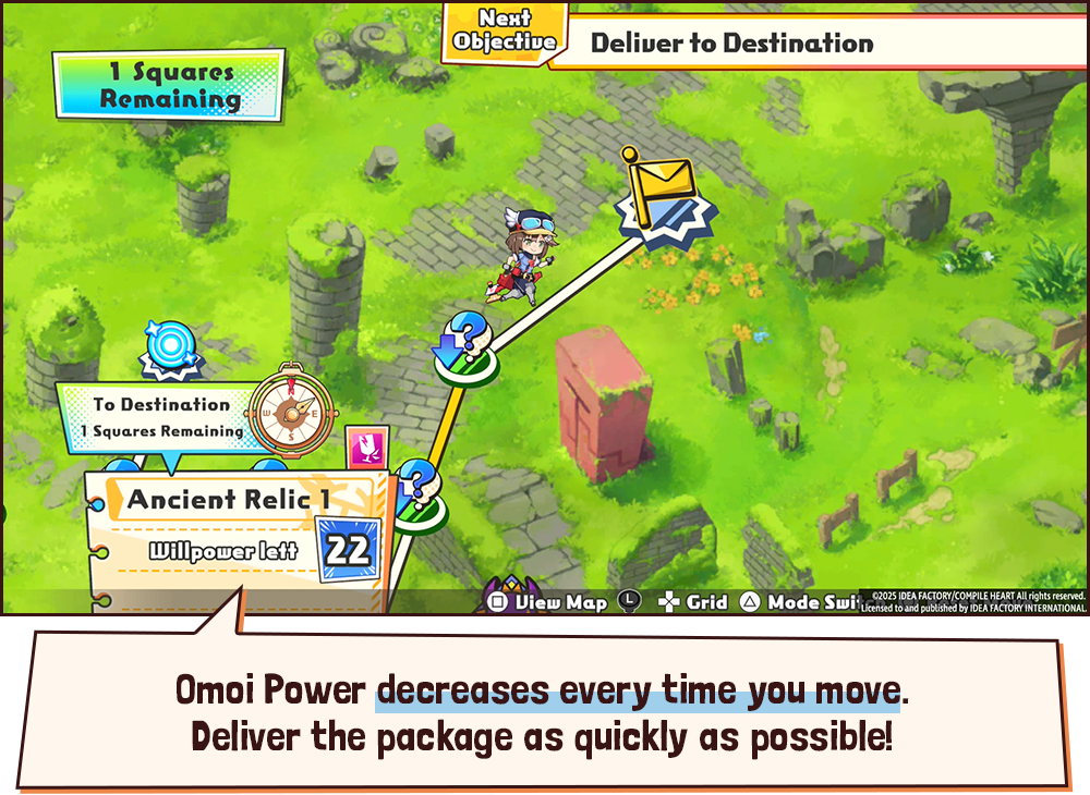 Each package contains the sender's Omoi Power.