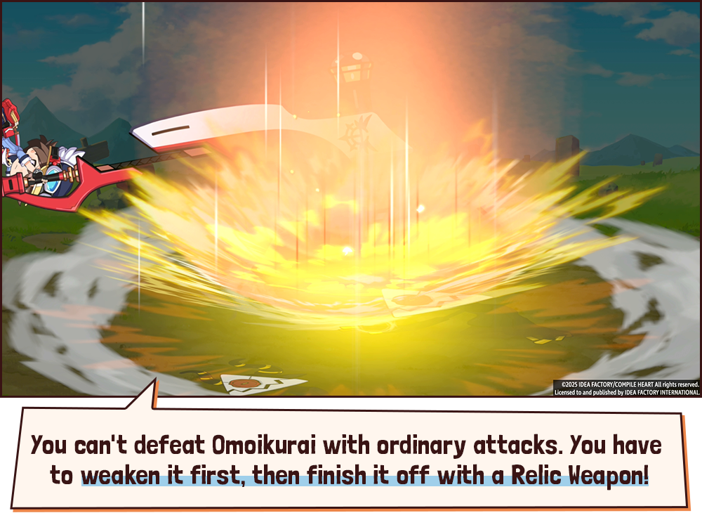 You can't defeat Omoikurai with ordinary atack